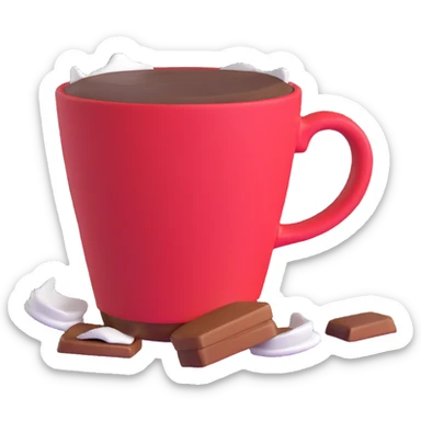 broken coffee cup sticker