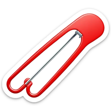 a bright red hairpin hair clip sticker