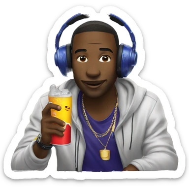 dj drinks redbull sticker