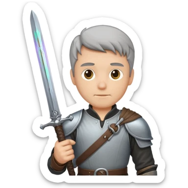 manico di una spada ma senza lama, c’è solo un po’ di lama ma è poca  sticker