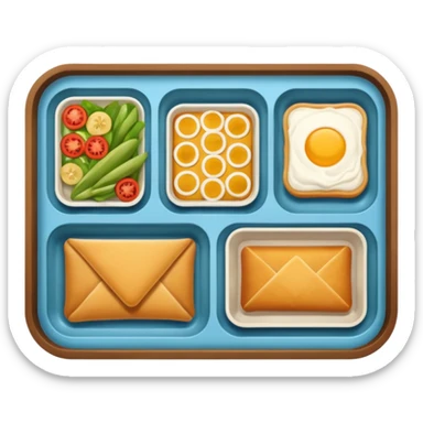 rectangle tray meal sticker