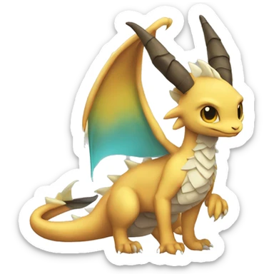 Drakeon Fakémon Dragon Eeveelution full body sticker