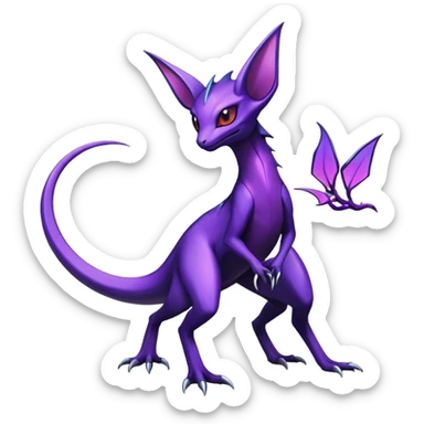 Shiny Salandit-Noivern-Espeon-Hybrid (Full body) sticker