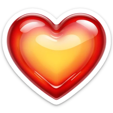 hot melting glass heart sticker