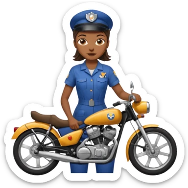 black woman Bike Repair Mechanic sticker