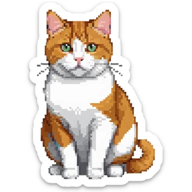 Ginger cat, black and white cat, calico cat, British shorthair cat sticker