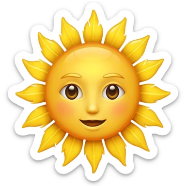sun whitout face sticker