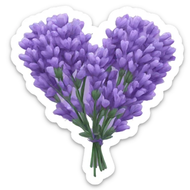 lavender heart sticker
