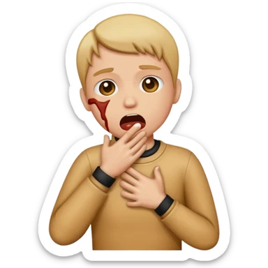 emoji person choking themselves  sticker