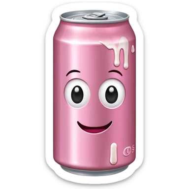 Pink Root beer can  sticker