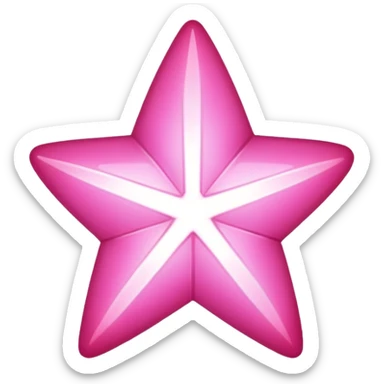 A pink star sticker