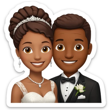 need an image of an african american wedding couple sticker