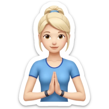 cute yoga coach portrait, head and shoulders only, calm face, soft smile, simple sporty outfit collar, 3D cartoon, mobile game icon style, clean background, no text, no watermark
 sticker