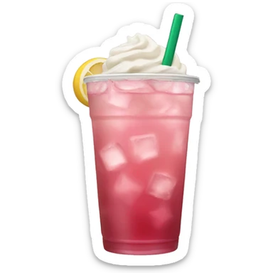 pink iced tea Starbucks drink sticker