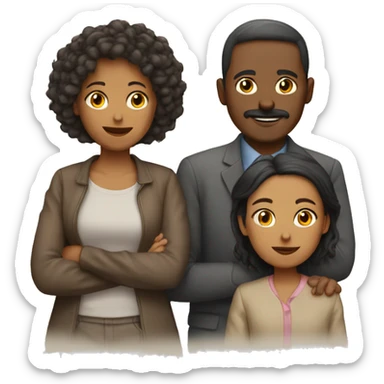 Familia de 5 personas sticker