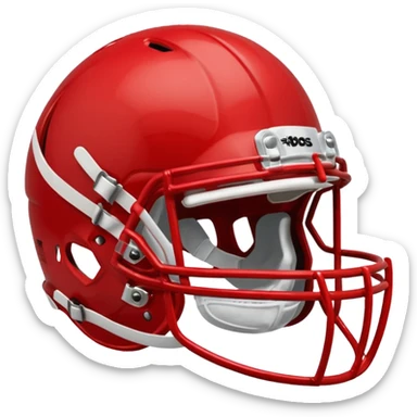 college football player helmets red  sticker