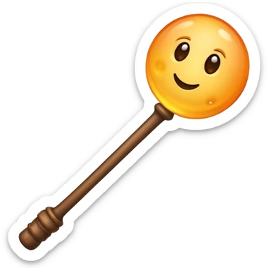 magic wooden staff with hole sticker