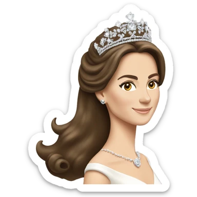 Kate Middleton wearing tiara sticker