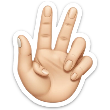 I want a emoji with just middle finger bend towards and every other fingers amd thumb straight  sticker