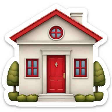 casa pequeña frontal sticker