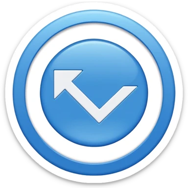 blue circle with a checkmark white in the middle sticker