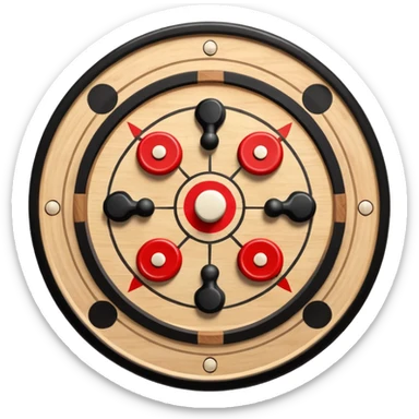 Please create carrom board game emoji in square format sticker