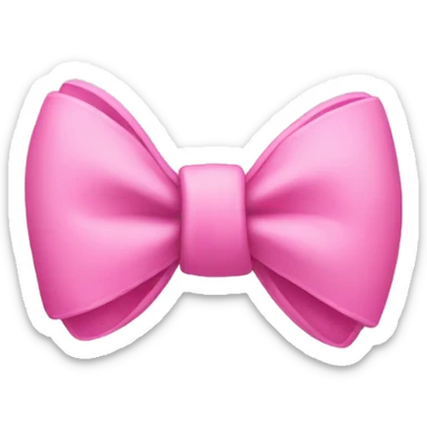 pink bow + cloud sticker