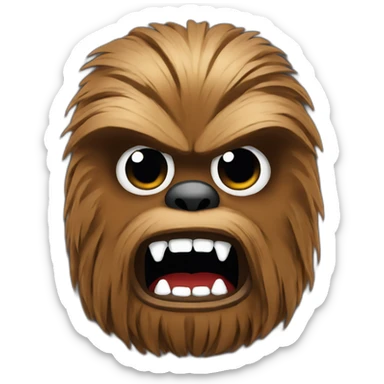 Censored words angry Chewbacca sticker