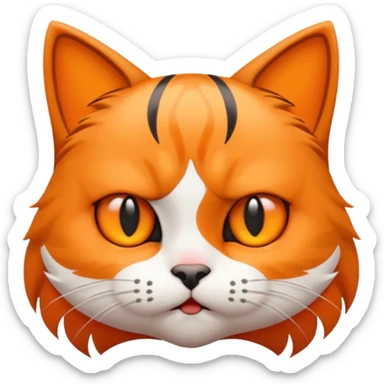 cute mad cat glaring sticker