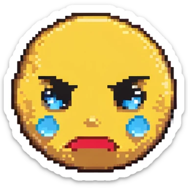 frowny face emoji sticker