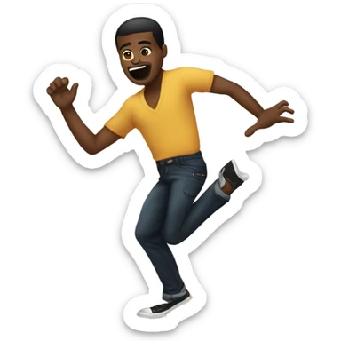 black man twerking sticker