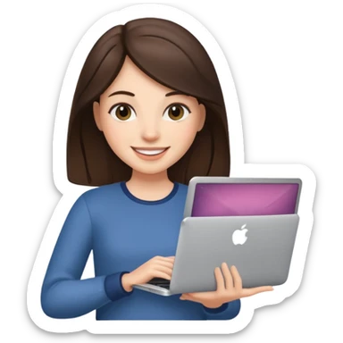 macbook brunette sticker