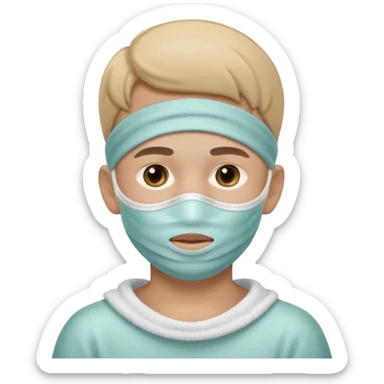 spa facemask boy sticker
