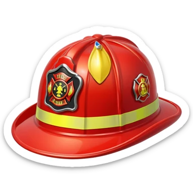 firefighter's hat sticker