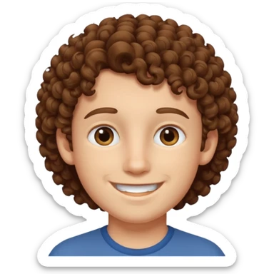 Băiat creț brunet sticker