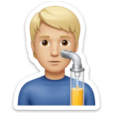 Hombre Rubio conectando un tubo sticker