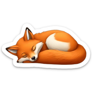 fox sleeping sticker