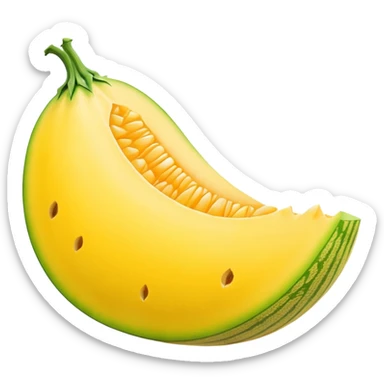 canary whole very yellow melon oval shape sticker