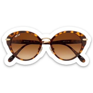 Miu Miu oval brown sunglasses sticker