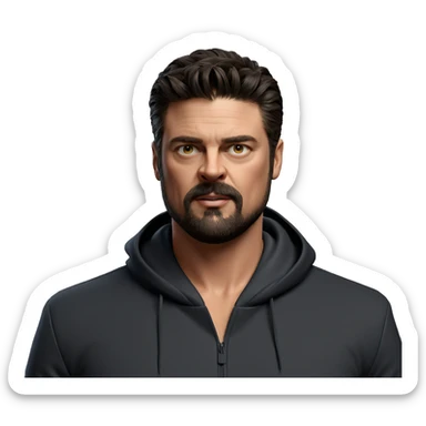 focused gaze of a man sticker