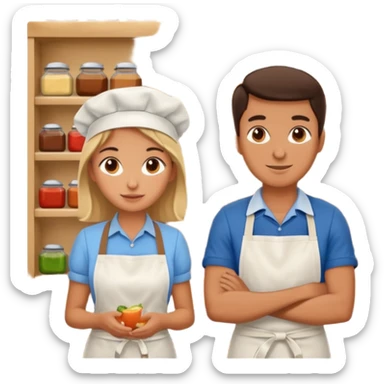 2 grown characters + shop sticker