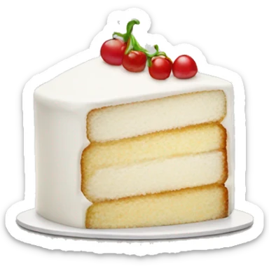 White cake piece  sticker