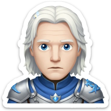 knight king  from Games of throne character face only front face sticker