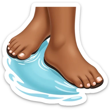 Ebony pedicure feet sticker