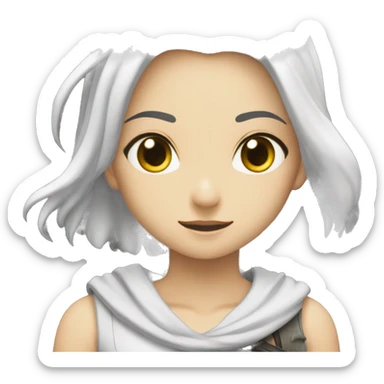 2B انیمه با چشمبند sticker