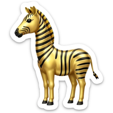 gold zebra sticker