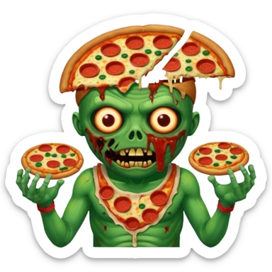 a glitch abomination with hands for a head, a baskeball stomach, pizza eyes, eyepatch, and zombie wounds sticker