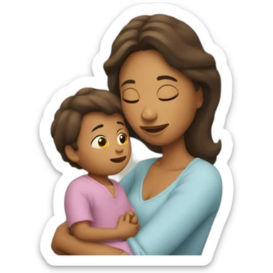 Mama despertando al hijo sticker
