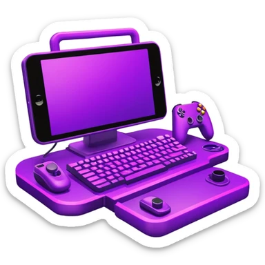 neon Purple gaming  sticker