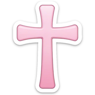 Light pink cross  sticker